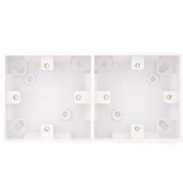 SSL557 2 Gang 25mm Dual Pattress Box White