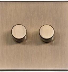 2 Gang Dimmer Plate & Knobs