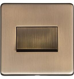 Heritage Brass Antique Brass 6A Triple Pole Fan Isolator Switch
